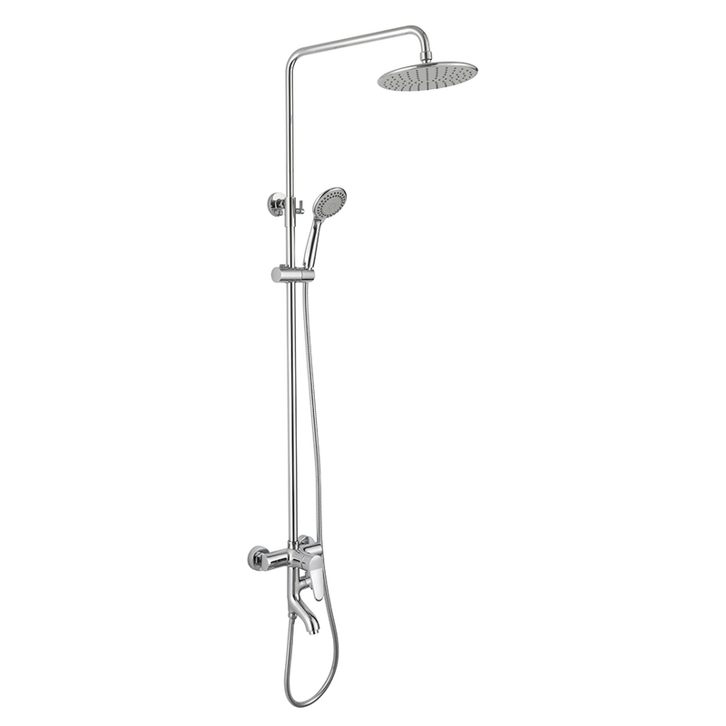 Baño del hotel Mezclador de ducha de baño de lluvia de latón cromado montado en la pared