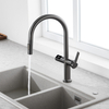 China Factory Matte Black Rush Down Faucets de cocina de primavera