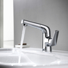 Grifo de lavabo de latón de un solo orificio para baño extraíble de lujo