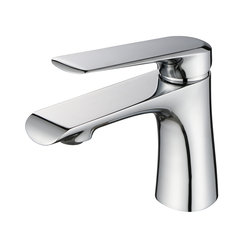 Grifo de baño cromado de latón Popular de lujo de alta calidad, grifo de lavabo de agua fría y caliente generalizado
