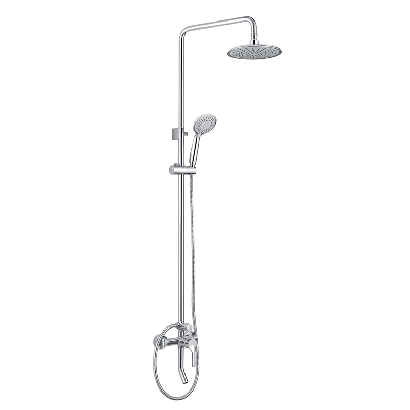 Juego de grifos de ducha de latón con mezclador de cabezal de lluvia para baño